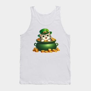 St Patricks Day British Shorthair Cat Tank Top